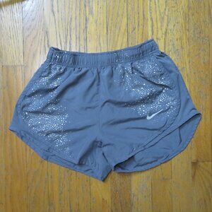 Grey Sparkle Nike Running Shorts size small dri fit